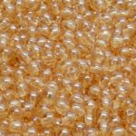 Round Czech Beads - Crystal Orange Luster - 4mm
