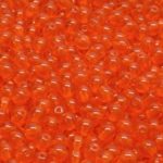 Round Czech Beads - Crystal Hyacinth Orange - 4mm