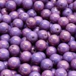 Round Czech Beads - Vega Purple Luster - 6mm