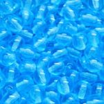 Round Czech Beads - Crystal Aquamarine Blue - 6mm