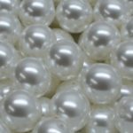 Round Czech Beads - Snow White Pearl Imitation - 12mm