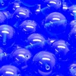 Round Czech Beads - Crystal Blue Sapphire - 12mm