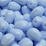 Teardrop Fruit Czech Beads - Opaque Light Blue Violet - 11mm x 9mm