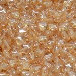 Star Czech Glass Beads - Crystal Orange Luster - 6mm