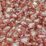 Star Czech Glass Beads - Crystal Picasso Red Gold Luster Terracotta - 6mm