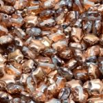 Star Czech Glass Beads - Metallic Copper Half Crystal - 6mm