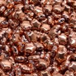 Star Czech Glass Beads - Matte Bronze Metallic - 6mm