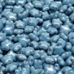 Star Czech Glass Beads - Gray Blue Luster - 6mm