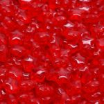 Star Czech Glass Beads - Crystal Ruby Red - 6mm