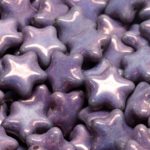 Star Czech Glass Beads - Vega Purple Luster - 12mm