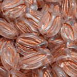 Tulip Flower Czech Bulk Wholesale For Jewelry Making Beads - Crystal Bronze Patina Wash - 16mm x 11mm