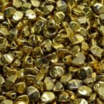 Pinch Czech Beads - Metallic Gold Full - 5mm