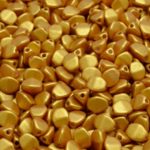 Pinch Czech Beads - Matte Gold Shine - 5mm