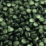 Pinch Czech Beads - Matte Gold Shine Dark Olive Green Pearl - 5mm