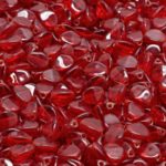 Pinch Czech Beads - Crystal Garnet Red - 5mm