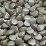 Pinch Czech Beads - White Alabaster Opal Gray Luster - 7mm