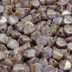 Pinch Czech Beads - Picasso Purple Brown Senegal Luster - 7mm