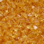 Pinch Czech Beads - Crystal Yellow Topaz Clear - 7mm