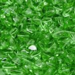 Pinch Czech Beads - Crystal Green - 7mm