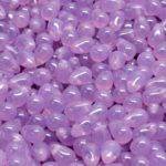 Teardrop Czech Beads - Matte Crystal Shine Lilac Purple - 4mm x 6mm