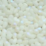 Teardrop Czech Beads - Matte White Alabaster Opal Frosted Sea Glass Ab Half - 4mm x 6mm