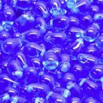 Teardrop Czech Beads - Crystal Blue Sapphire - 6mm x 9mm