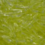 Dagger Leaf Czech Beads - Crystal Neon UV Active Lemon Yellow Citrine - 5mm x 16mm