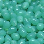 Teardrop Czech Beads - Opal Aquamarine Green Turquoise - 6mm x 9mm