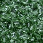Flower Petal Czech Beads - Crystal Grass Green - 6mm x 8mm