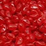 Flower Petal Czech Beads - Red - 6mm x 8mm