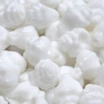 Murex Shell Sea Czech Beads - White Alabaster Opal - 15mm x 12mm