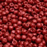 Mushroom Czech Beads - Matte Lava Red Metallic - 4mm x 3mm