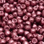 Mushroom Czech Beads - Pastel Light Purple Burgundy Pearl - 6mm x 5mm