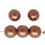 Round Czech Beads - Antique Copper - 6mm